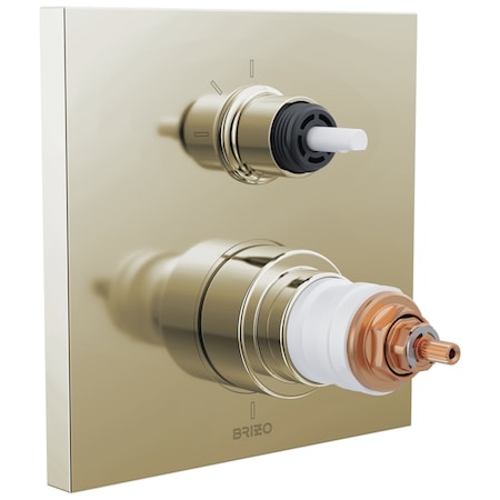 Brizo Frank Lloyd Wright TempAssure Thermostatic Valve with 3-Function Integrated Diverter - Less Handles T75522-PNLHP